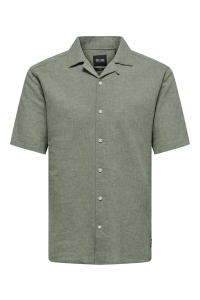 Only and Sons ONSCAIDEN SS SOLID RESORT LINEN NOO: swamp