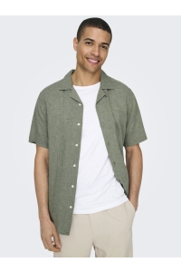 Only and Sons ONSCAIDEN SS SOLID RESORT LINEN NOO: swamp