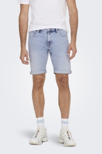 ONLY&SONS ONSPLY LIGHT BLUE 5189 SHORTS DNM N: light blue denim