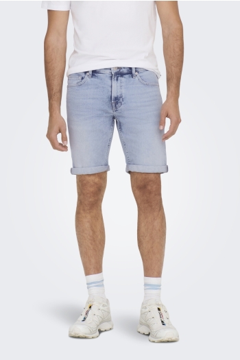 Only and Sons ONSPLY LIGHT BLUE 5189 SHORTS DNM N:
