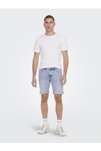 ONLY&SONS ONSPLY LIGHT BLUE 5189 SHORTS DNM N: light blue denim