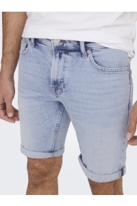 ONLY&SONS ONSPLY LIGHT BLUE 5189 SHORTS DNM N: light blue denim