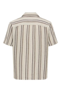 Only and Sons ONSTREV LIFE REG STRUC STRIPE SS SH: gardenia/coffee bean / teak / ir