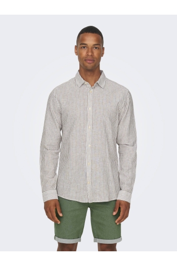 ONLY&SONS ONSCAIDEN LS STRIPE LINEN SHIRT 660: