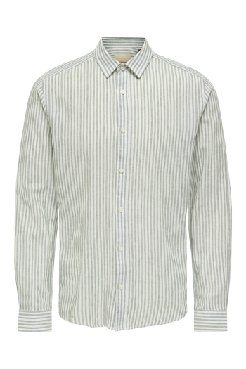 Only and Sons ONSCAIDEN LS STRIPE LINEN SHIRT 660: