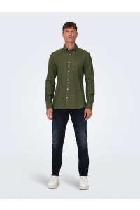 ONLY&SONS ONSGUDMUND SLIM 1-PKT SOLID SHIRT N: forest night