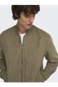 Only and Sons ONSLUCAS FAKE SUEDE BOMBER OTW NOOS teak