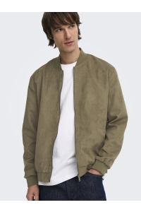 Only and Sons ONSLUCAS FAKE SUEDE BOMBER OTW NOOS teak