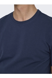 ONLY&SONS ONSKIAN LIFE REG SEERSUCKER SS TEE : naval academy