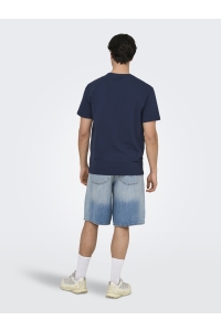 ONLY&SONS ONSKIAN LIFE REG SEERSUCKER SS TEE : naval academy