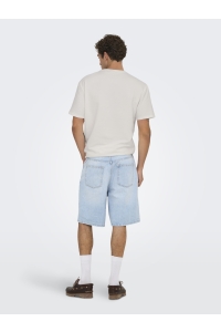 ONLY&SONS ONSKIAN LIFE REG SEERSUCKER SS TEE : cloud dancer