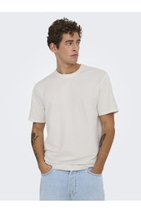 ONLY&SONS ONSKIAN LIFE REG SEERSUCKER SS TEE : cloud dancer
