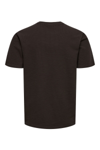 Only and Sons ONSKIAN LIFE REG SEERSUCKER SS TEE : coffee bean