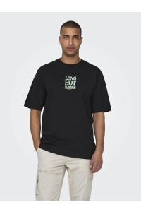ONLY&SONS ONSKENNY RLX TEXT SS TEE black