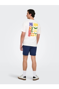 ONLY&SONS ONSKIAN LIFE REG SEERSUCKER SHORTS : naval academy