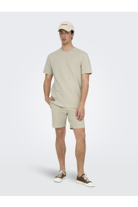 ONLY&SONS ONSKIAN LIFE REG SEERSUCKER SHORTS : silver lining