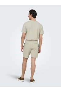 ONLY&SONS ONSKIAN LIFE REG SEERSUCKER SHORTS : silver lining