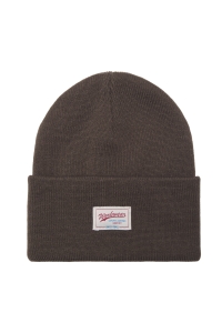 Only and Sons ONSISAAC FLAT KNIT LOGO BEANIE NOOS chocolate martini