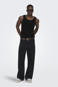 Only and Sons ONSTANNER REG SL TANK TOP NOOS black