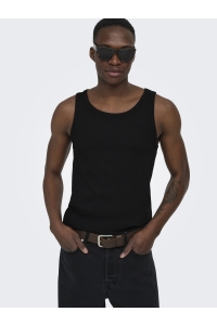 Only and Sons ONSTANNER REG SL TANK TOP NOOS black