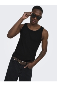 Only and Sons ONSTANNER REG SL TANK TOP NOOS black