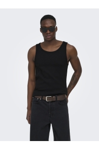 Only and Sons ONSTANNER REG SL TANK TOP NOOS black