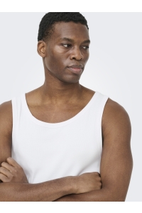Only and Sons ONSTANNER REG SL TANK TOP NOOS bright white