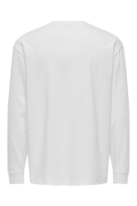 Only and Sons ONSCASPIAN AIRFLEX RLX LS TEE NOOS white