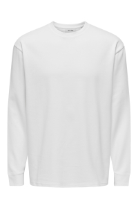 Only and Sons ONSCASPIAN AIRFLEX RLX LS TEE NOOS white