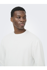 Only and Sons ONSCASPIAN AIRFLEX RLX LS TEE NOOS white