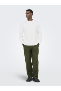 Only and Sons ONSCASPIAN AIRFLEX RLX LS TEE NOOS white