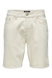 Only and Sons ONSEDGE ECRU 2044 PIM DNM SHORTS NO: ecru