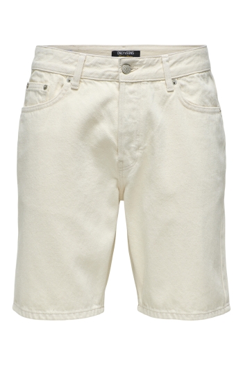 Only and Sons ONSEDGE ECRU 2044 PIM DNM SHORTS NO:
