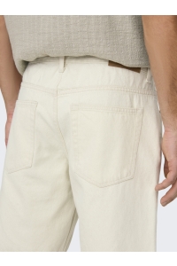 Only and Sons ONSEDGE ECRU 2044 PIM DNM SHORTS NO: ecru