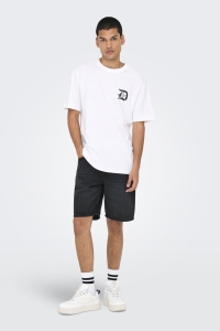 Only and Sons ONSEDGE BLACK 2047 TAI DNM SHORTS N: black denim