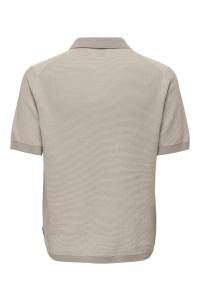 ONLY&SONS ONSMATTEO REG SS ZIP POLO cloud dancer/w. silver lining