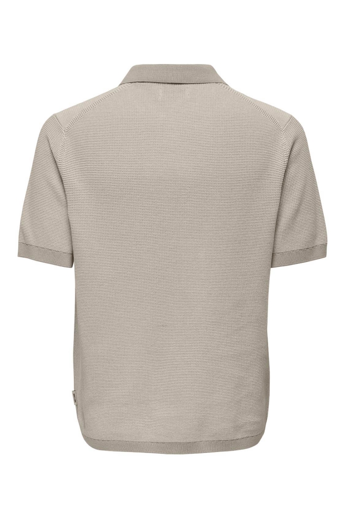 ONLY&SONS ONSMATTEO REG SS ZIP POLO cloud dancer/w. silver lining