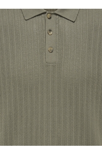 Only and Sons ONSMOON REG 12 SS POLO KNIT bungee cord