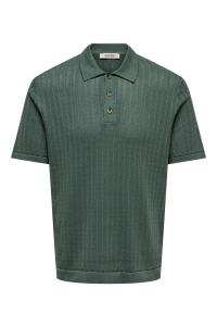 Only and Sons ONSMOON REG 12 SS POLO KNIT mallard green