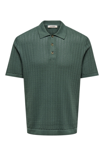 Only and Sons ONSMOON REG 12 SS POLO KNIT