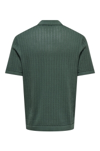 Only and Sons ONSMOON REG 12 SS POLO KNIT mallard green