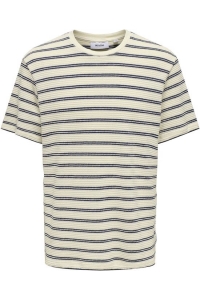 ONLY&SONS ONSIAN REG SS STRIPE STRUCT TEE naval academy