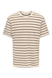 Only and Sons ONSIAN REG SS STRIPE STRUCT TEE coffee bean