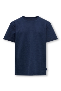 ONLY&SONS OSJKIAN REG SEERSUCKER SS TEE JRS navy blazer