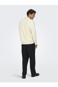 ONLY&SONS ONSDALE RLX LS POLO KNIT NOOS gardenia