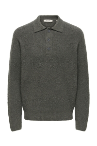 Only and Sons ONSDALE RLX LS POLO KNIT NOOS beluga