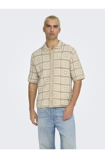 Only and Sons ONSBART RLX 5 SS SHIRT KNIT NOOS