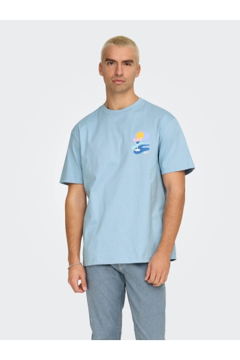 Only and Sons ONSPALM DAYS PRINT RLX SS TEE