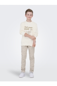 ONLY&SONS OSJTANNER LIFE RLX L/S O-NECK UB SW: tofu/print game
