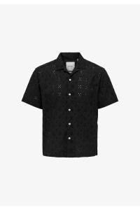 Only and Sons ONSARON LOOSE FIT SS RESORT SHIRT 0: jet black